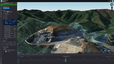 Cesium and Komatsu/EARTHBRAIN Smart Construction