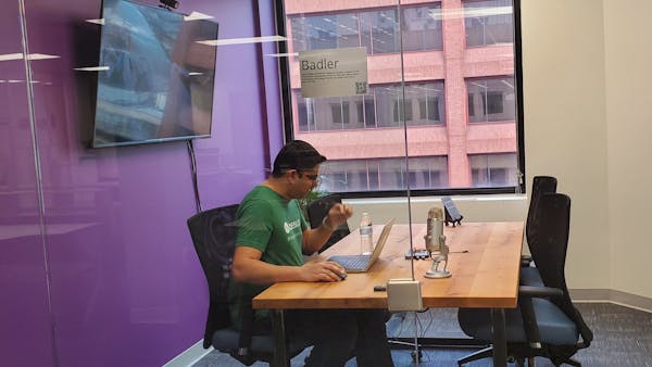 The Badler conference room at Cesium headquarters in Philadelphia.