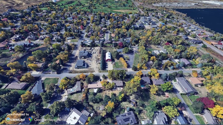 Farm, visualized with 3D Tiles for Godot