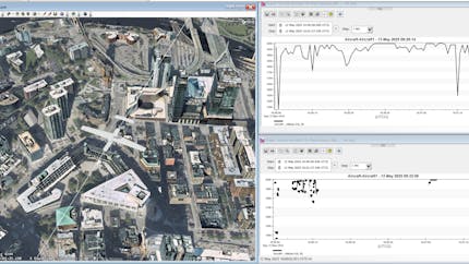 UAV over Boston in Ansys STK, with Geospatial Data Cloud using Cesium ion Self-Hosted