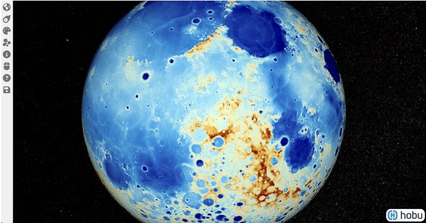 The Hobu team uses CesiumJS for moonlidar.com. Courtesy Hobu.