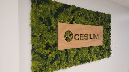 Reception area at Cesium headquarters in Philadelphia.