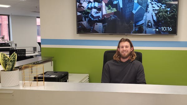 Reception area at Cesium headquarters in Philadelphia