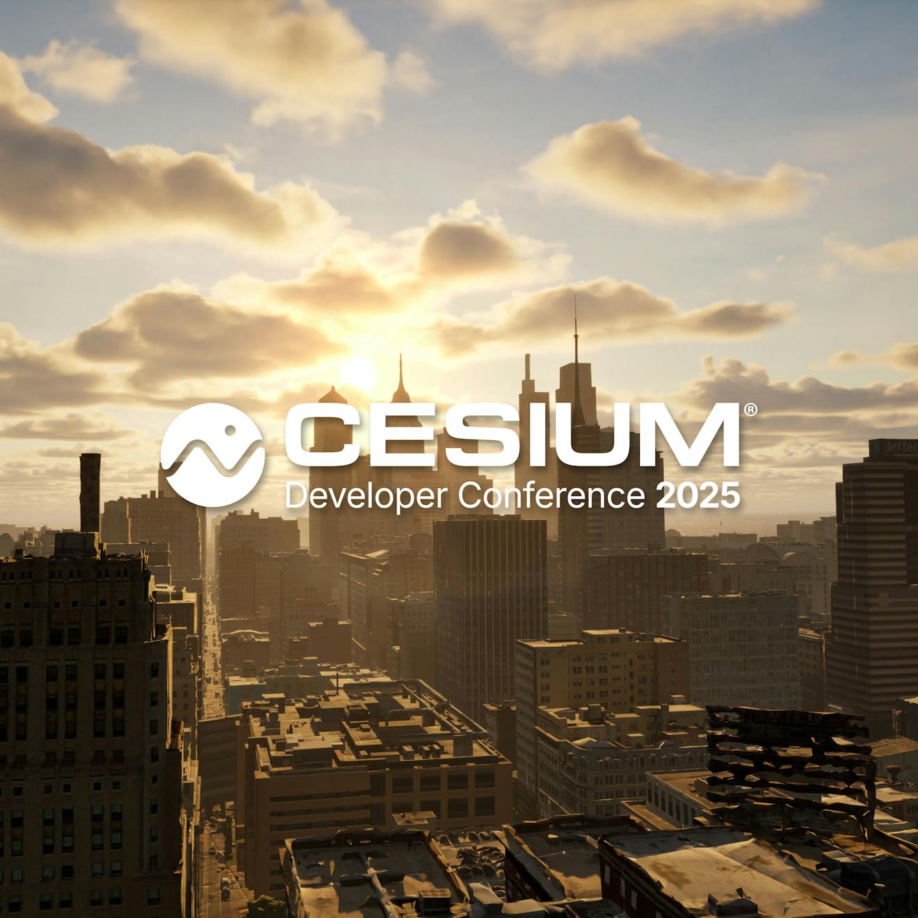 Philadelphia via Cesium for Unreal with the 2025 Cesium Developer Conference logo