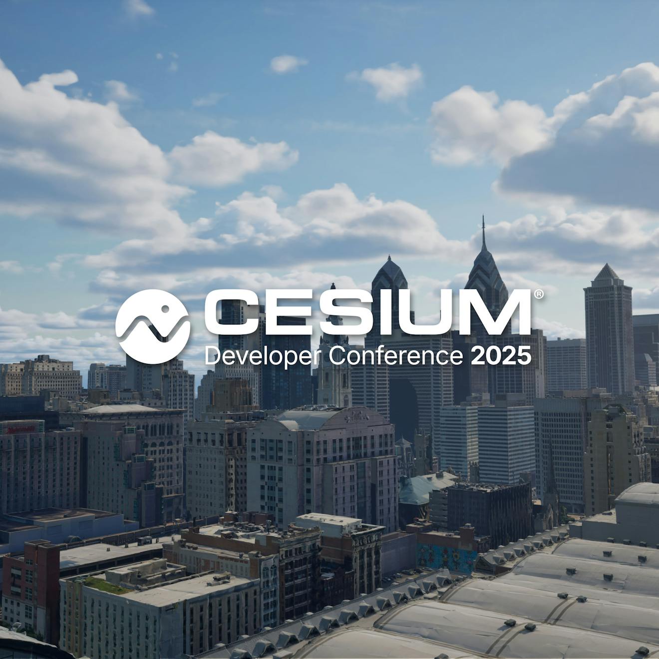 Philadelphia via Cesium for Unreal with the 2025 Cesium Developer Conference logo