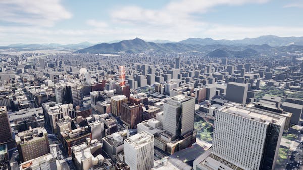 Cesium Japan 3D Buildings - Sapporo City in Cesium for Unreal