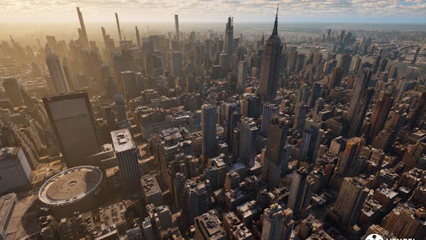 Vexcel 3D Cities data of NYC in Cesium for Unreal.
